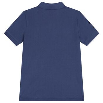 Boys Navy Blue Logo Polo Shirt