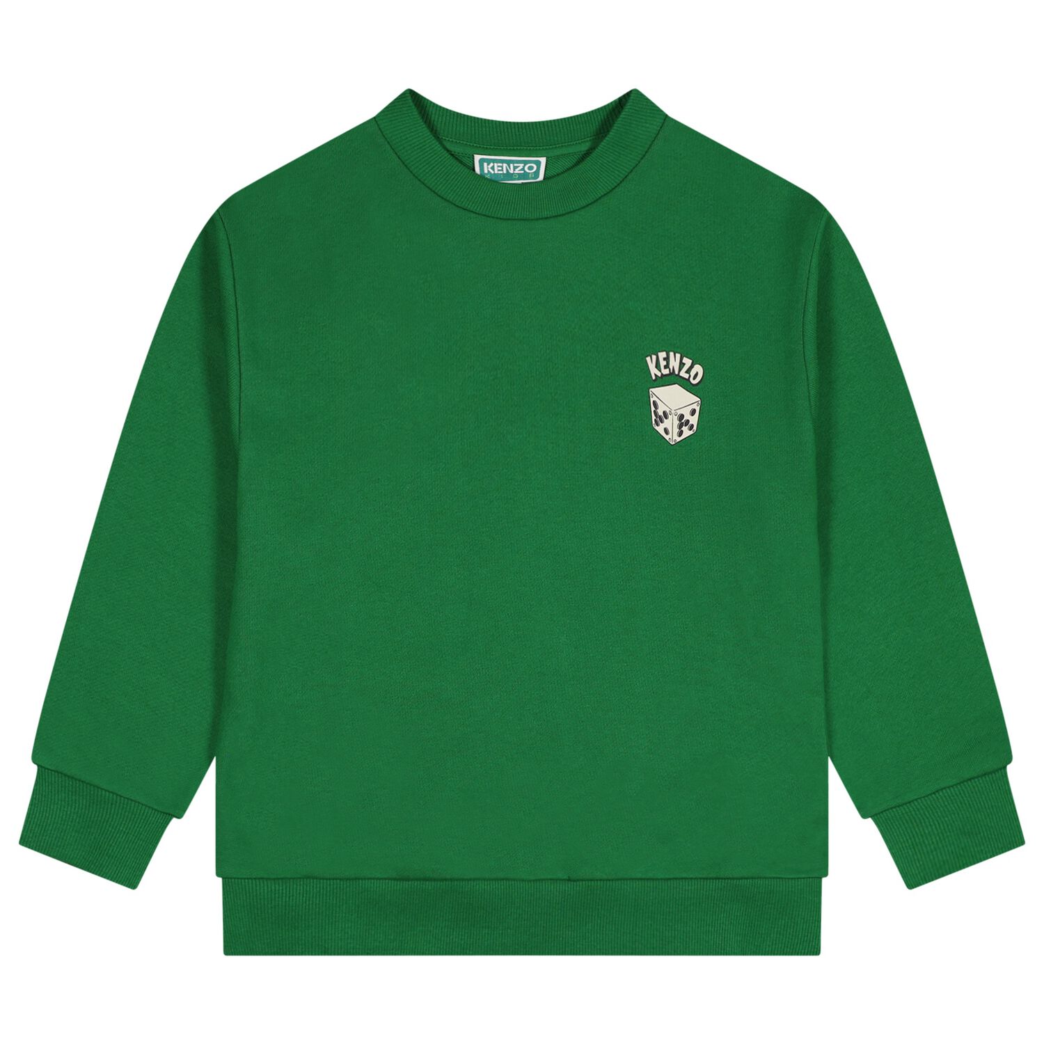 Boys Green Dice Logo Sweatshirt, 1, hi-res