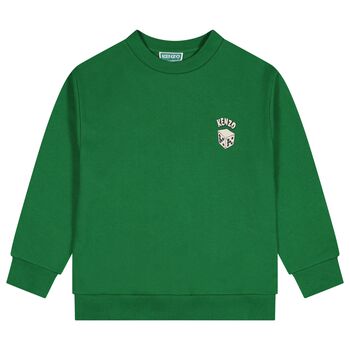 Boys Green Dice Logo Sweatshirt