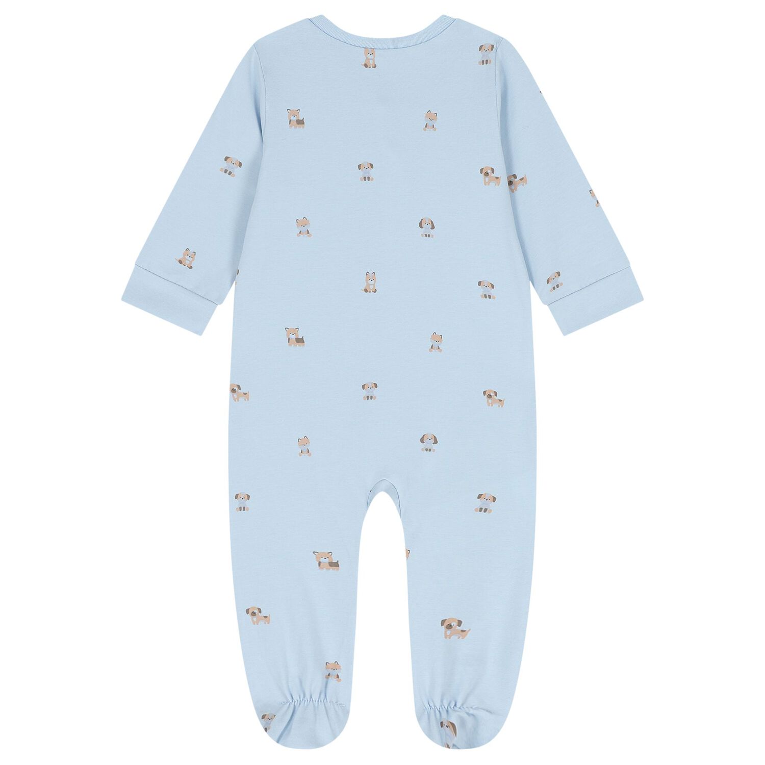 Baby Boys Blue Puppy Babygrow Set, 3, hi-res