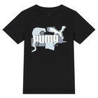 تيشيرت بالشعار باللون الأسود للأولاد, 1, hi-res