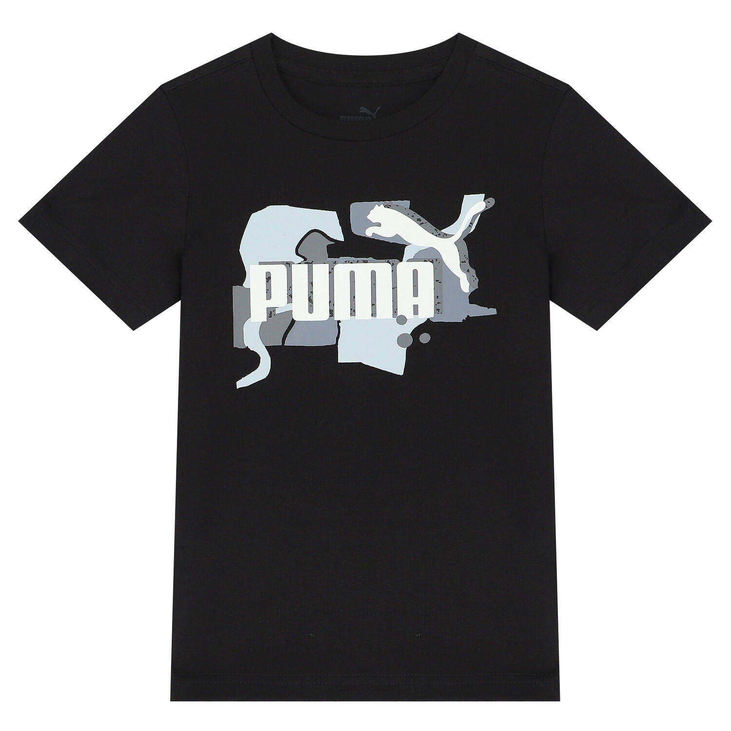 تيشيرت بالشعار باللون الأسود للأولاد, 1, hi-res