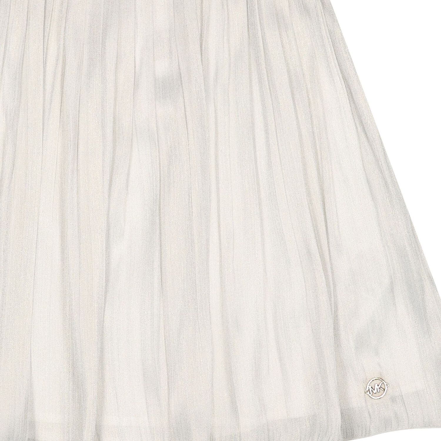 Younger Girls Beige Pleated Dress, 1, hi-res