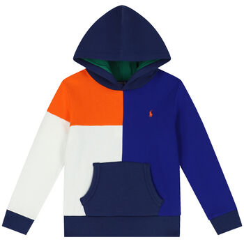 Boys Multi-Coloured Logo Hooded Top