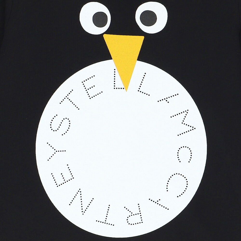 Stella McCartney Younger Boys Black Logo Long Sleeve Top Junior