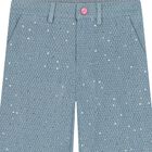 Girls Blue Embellished Trousers, 1, hi-res