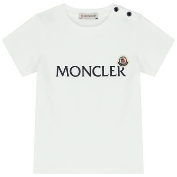 Younger Boys White Logo T-Shirt