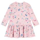 Girls Pink Jewel Dress, 1, hi-res