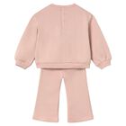 Younger Girls Pink Dog Tracksuit, 1, hi-res