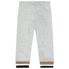 بدلة رياضية أولاد بالشعار باللون الرمادى, 1, hi-res