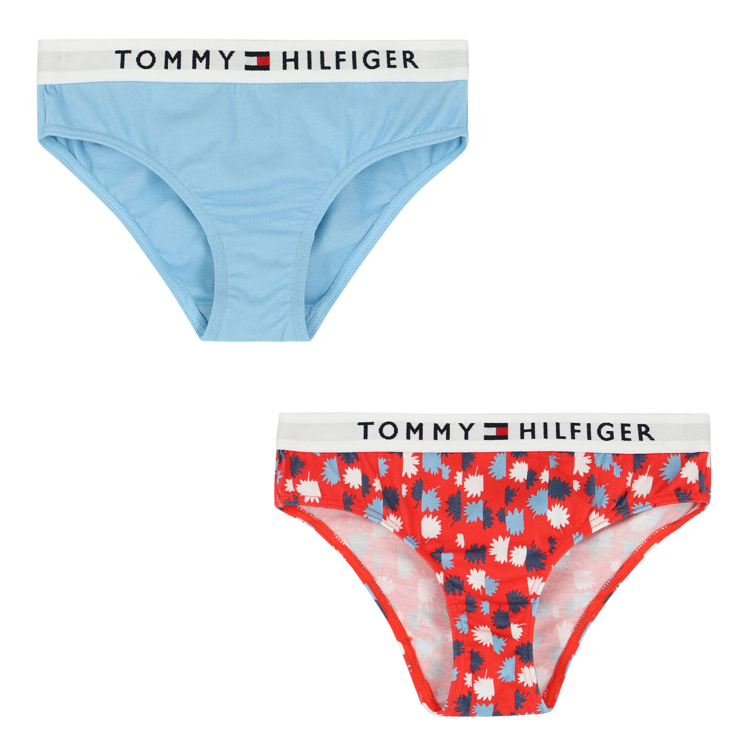 Girls Blue & Red Logo Knickers (2-Pack), 1, hi-res image number null