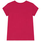 تيشيرت بنات بطبعة الدب باللون الزهرى, 1, hi-res