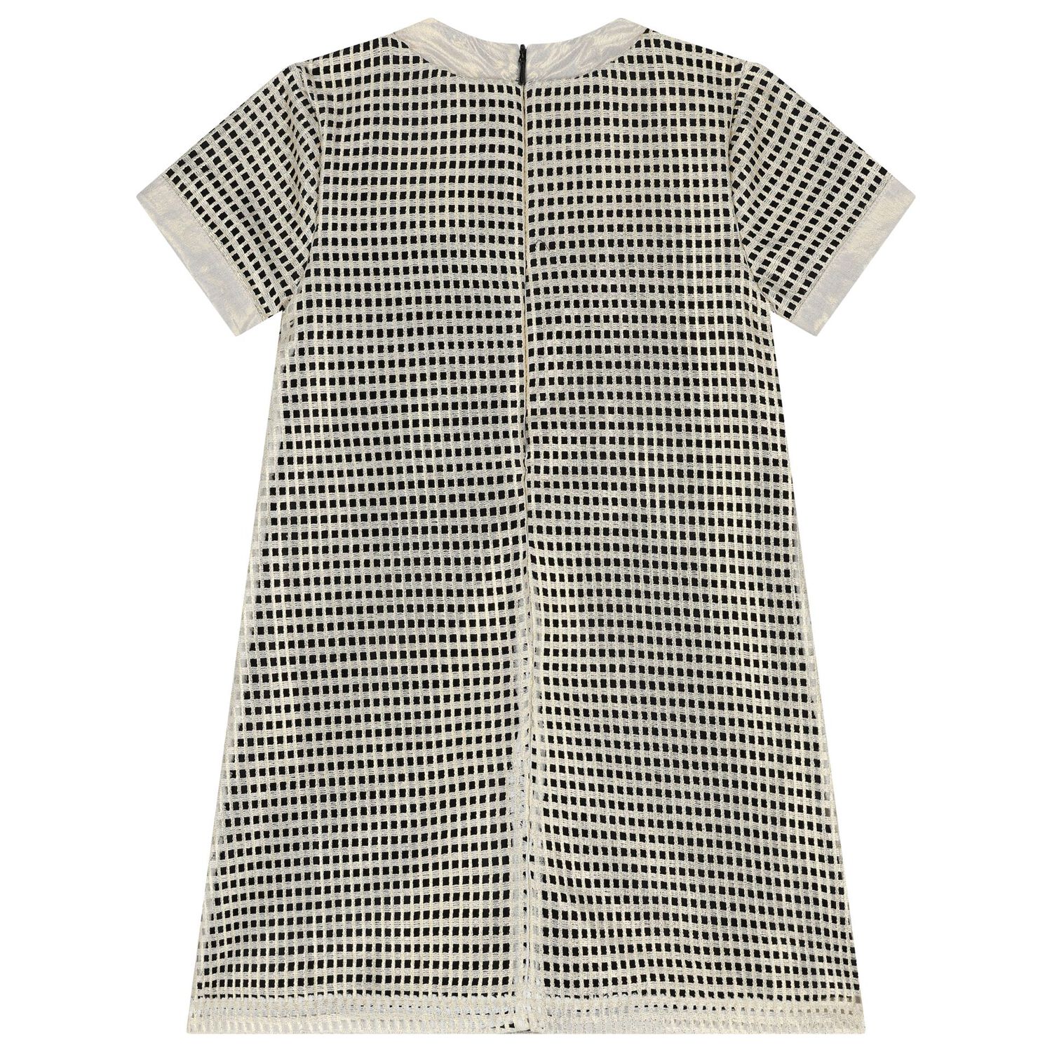 Girls Black & Gold Logo Dress, 2, hi-res