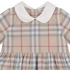 Baby Girls Beige Check Dress Set, 1, hi-res