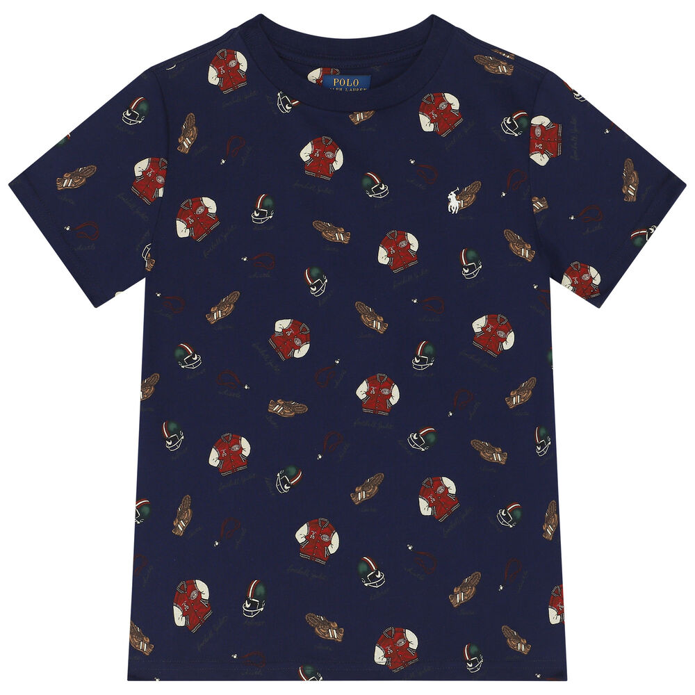 Ralph Lauren Kids Boys T Shirt In Light Blue 1