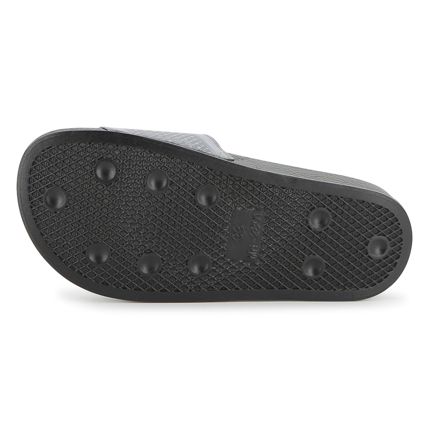 شباشب للأولاد باللون الأسود والفضي بشعار , 1, hi-res