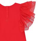 Girls Red Tulle Dress, 4, hi-res