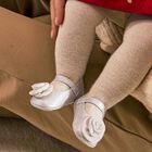 Baby Girls Gold Flower Pre Walker Shoes, 4, hi-res