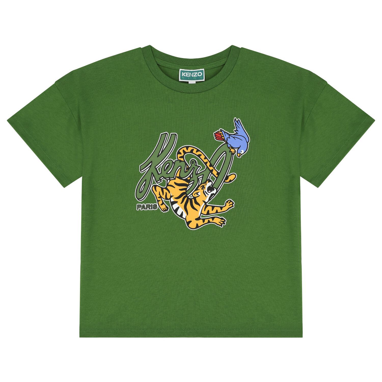 Boys Green Logo T-Shirt, 1, hi-res