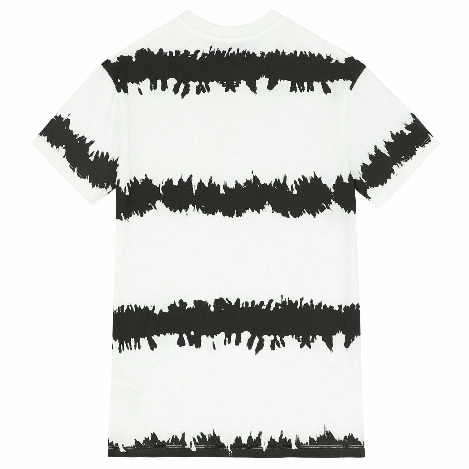 فستان تيشيرت بالشعار باللون الابيض للبنات, 1, hi-res