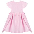 Girls Pink Embellished Satin Dress, 1, hi-res