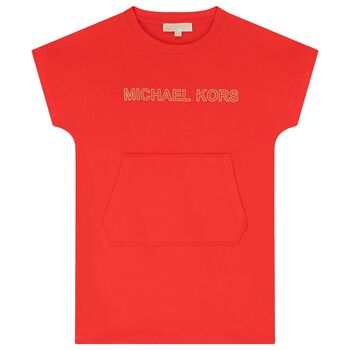 Girls Red Logo Dress