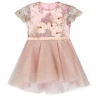 Girls Pink Tulle Special Occasion Dress, 1, hi-res