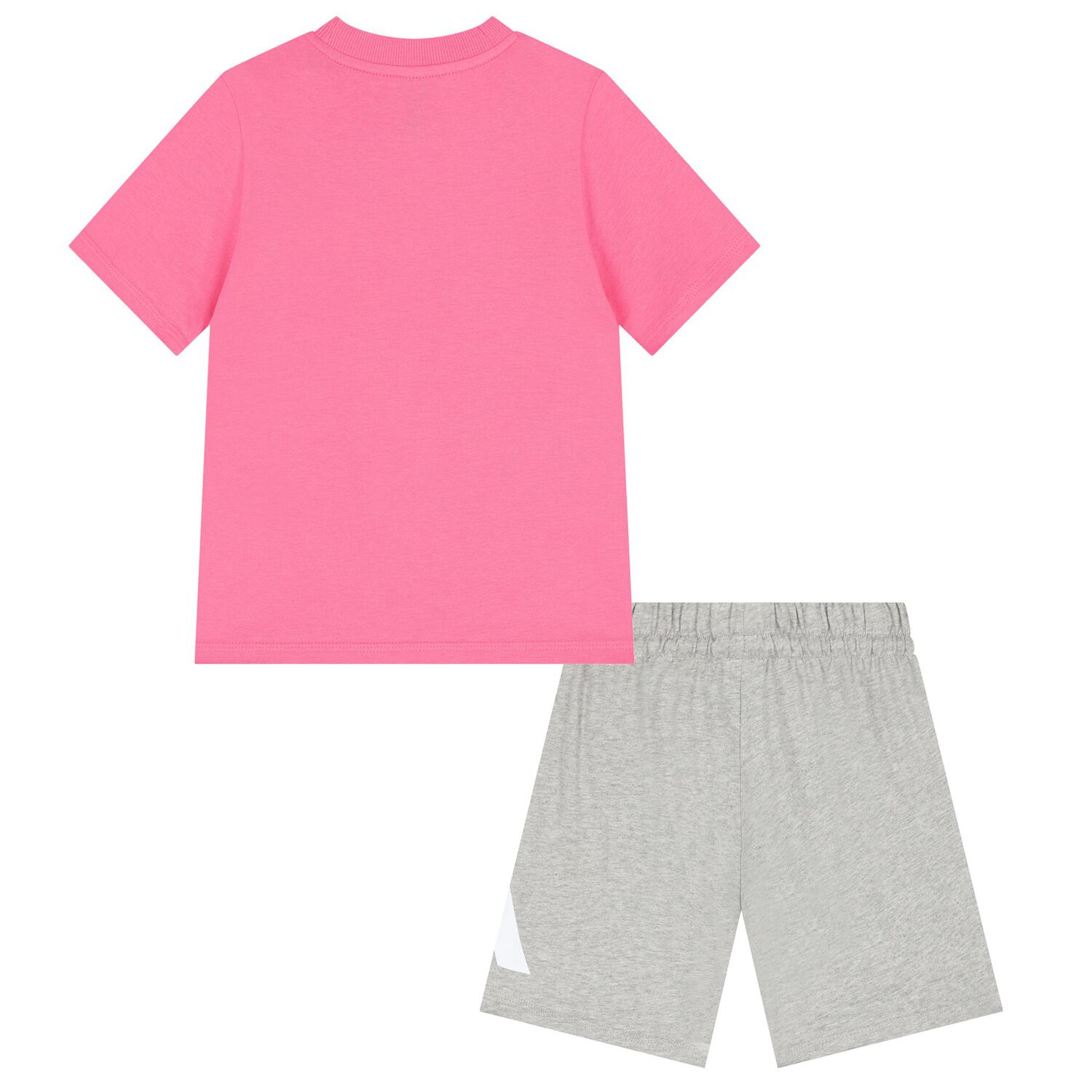 Girls Pink & Grey Logo Shorts Set, 1, hi-res