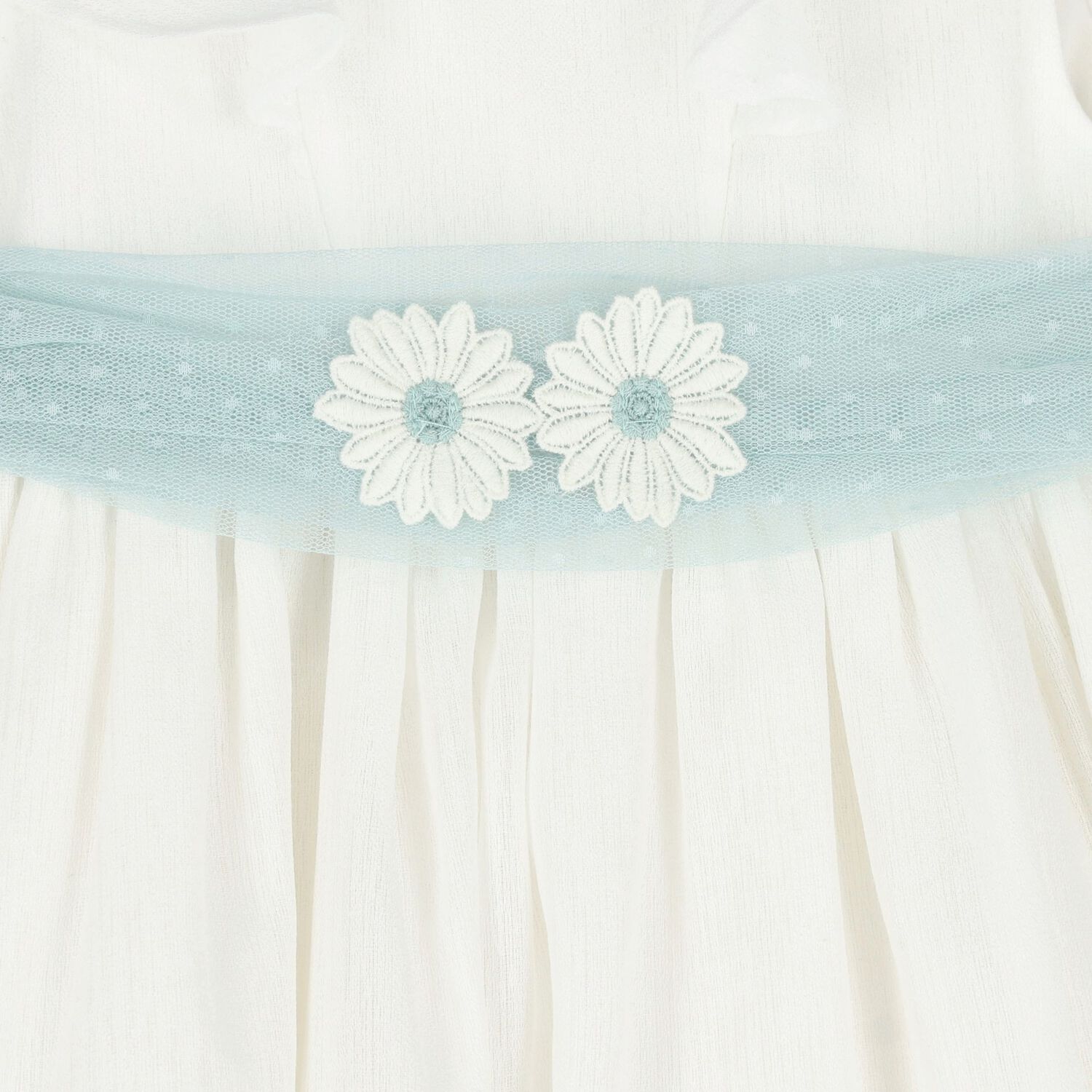 Younger Girls White Tulle Dress, 1, hi-res