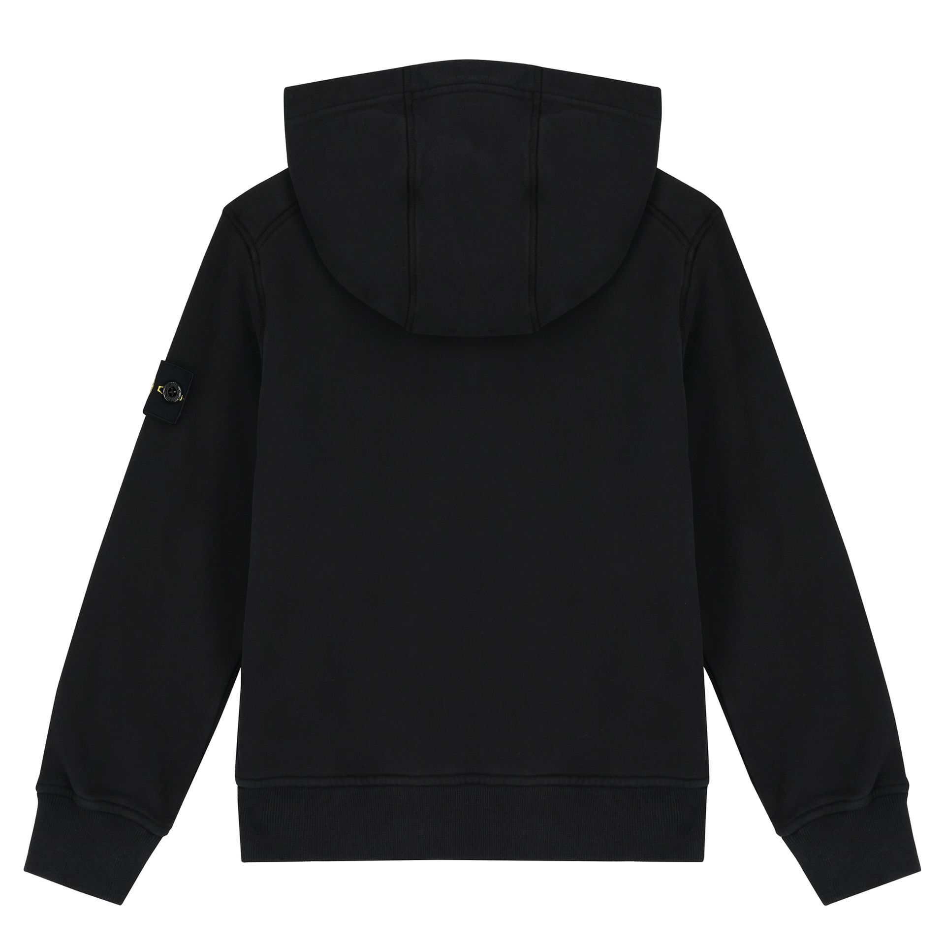 Stone Island Boys Black Logo Hooded Zip Up Top Junior Couture UAE