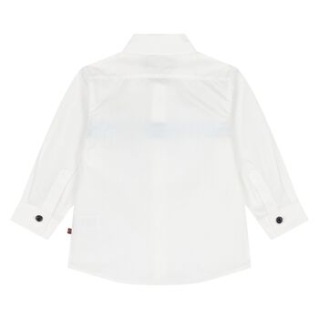 Younger Boys White Logo Shirt