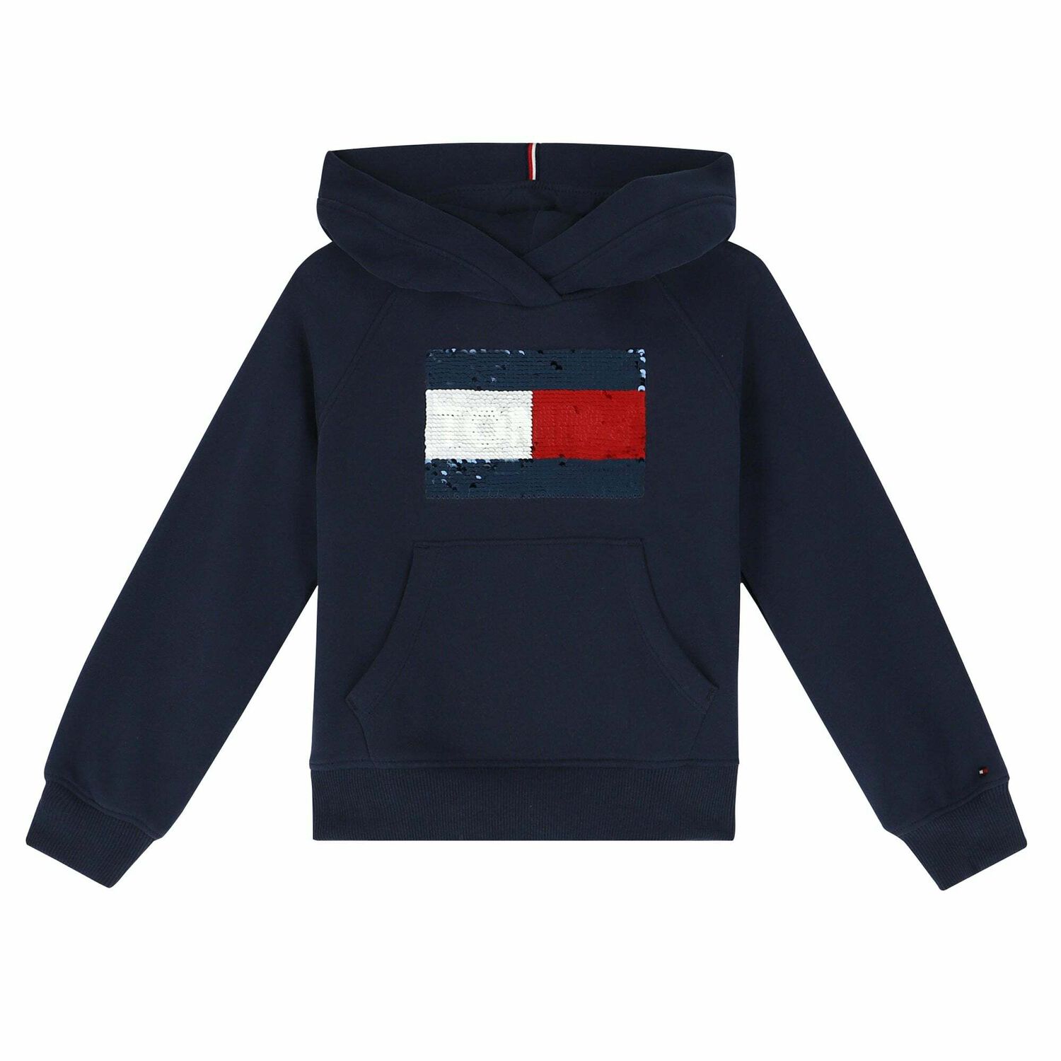 Girls Navy Blue Hooded Sweatshirt, 1, hi-res