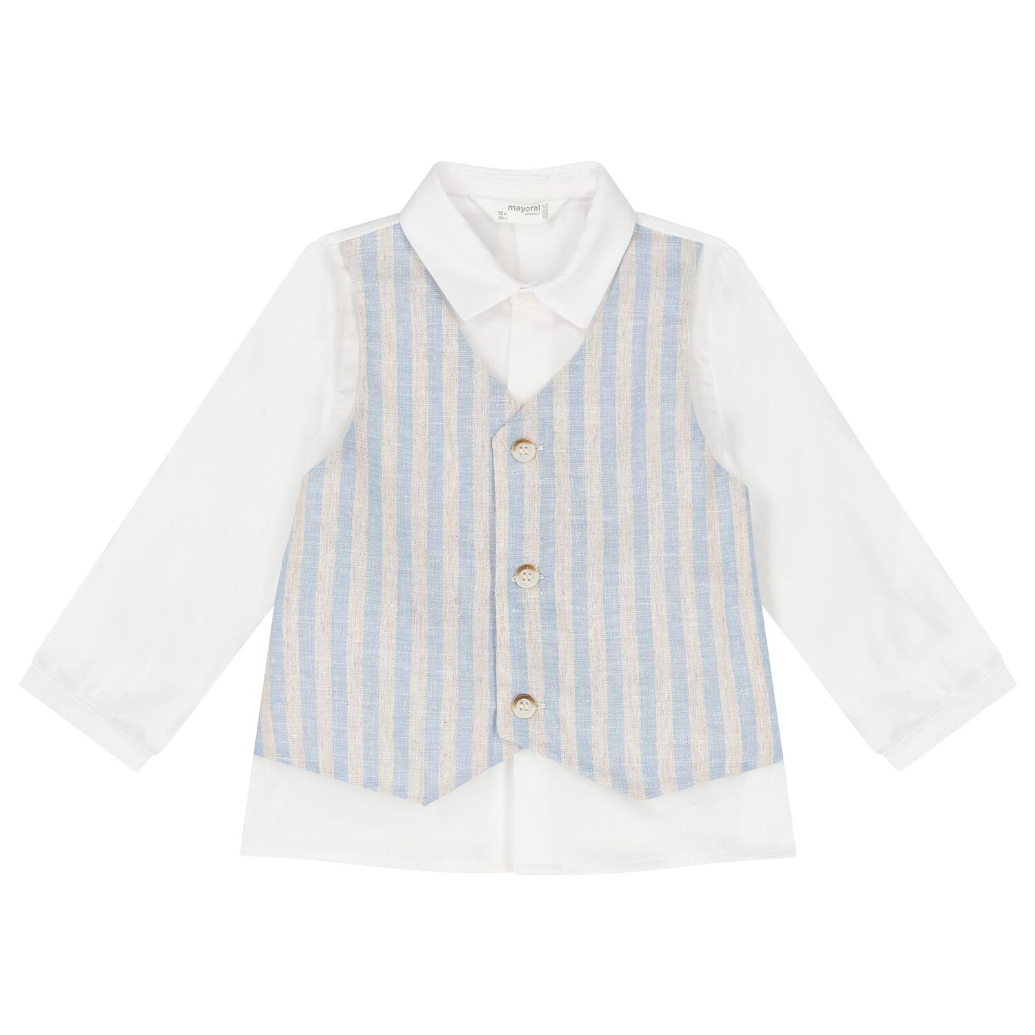 طقم أولاد شورت باللون الأبيض والرمادي, 1, hi-res