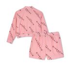 Girls Pink Logo Shorts Set, 1, hi-res