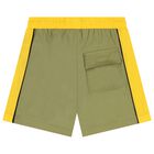 Boys Green & Yellow Logo Shorts, 1, hi-res