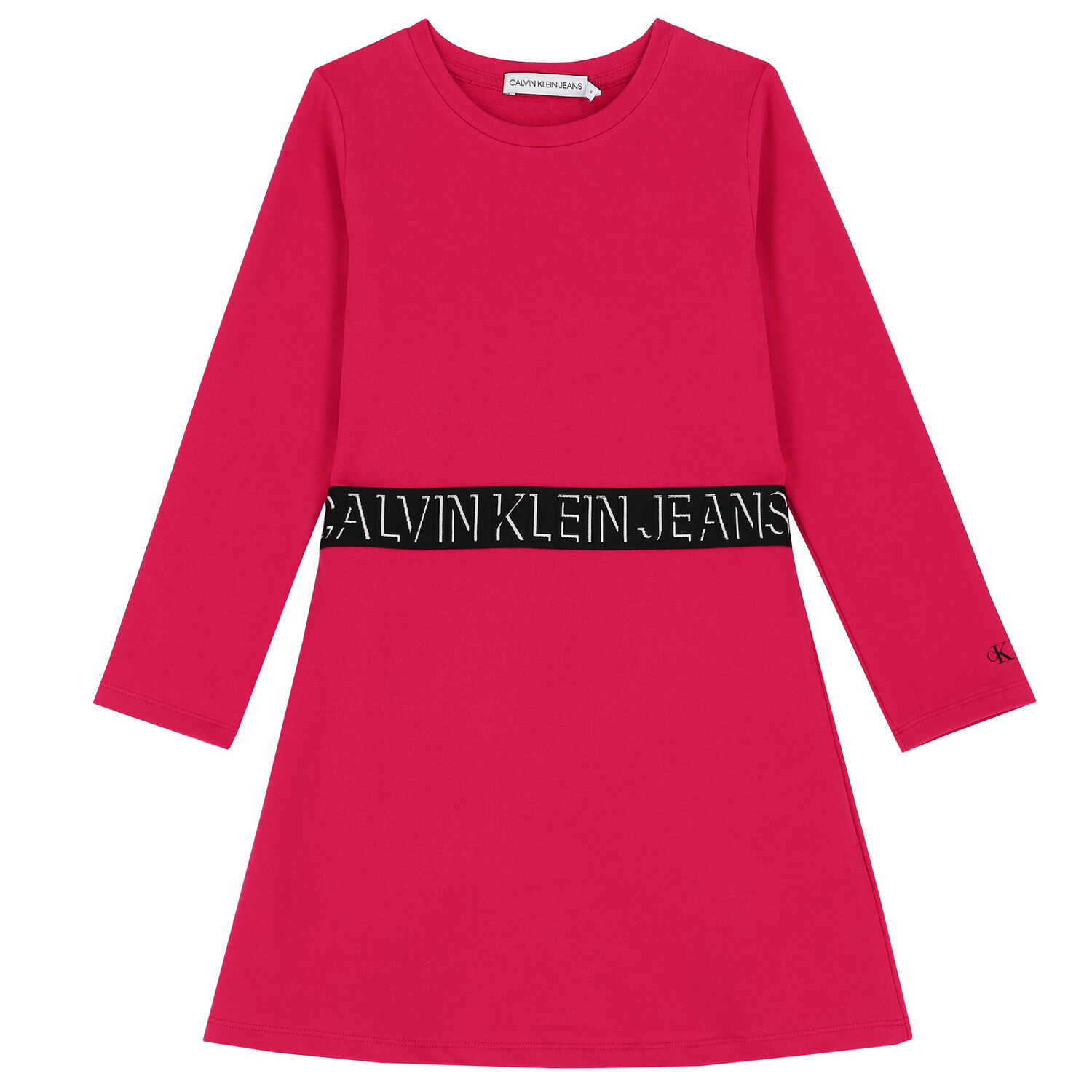 Girls Pink Logo Dress, 2, hi-res