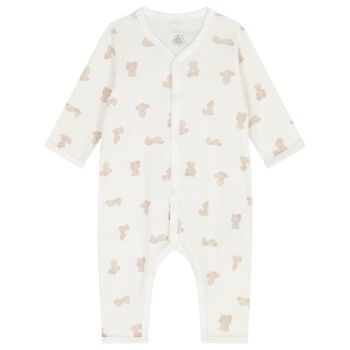 Ivory & Beige Teddy Bear Romper