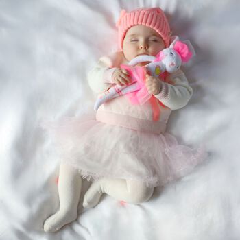 Baby Girls Pink Knit & Tulle Dress
