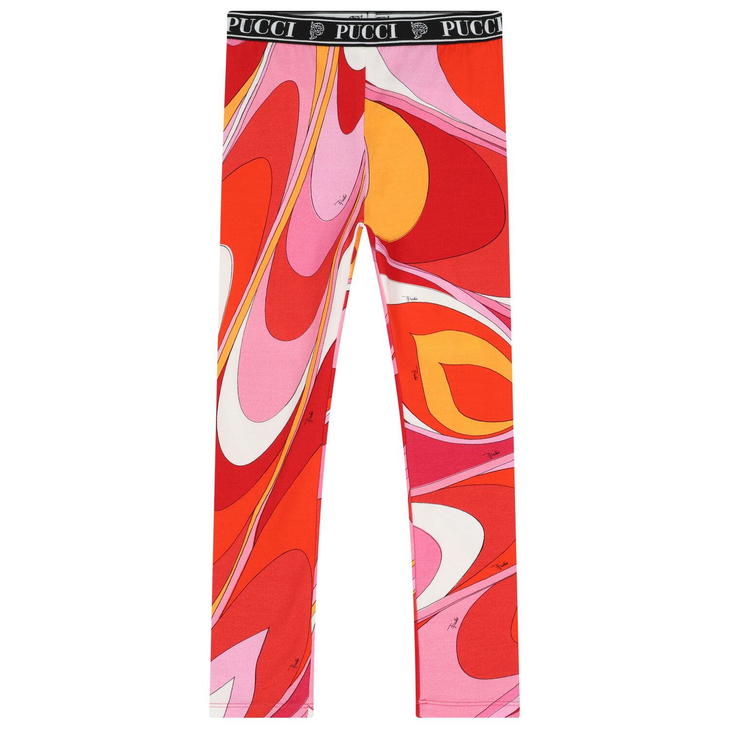 Girls Red & Purple Logo Iride Leggings , 2, hi-res