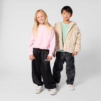Girls Black Logo Joggers