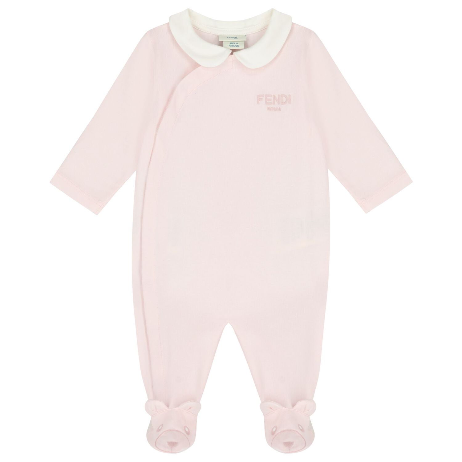 Baby Girls Pink & Ivory Logo Babygrow Gift Set , 1, hi-res