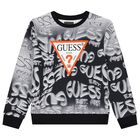 Boys Black & Grey Logo Sweatshirt, 3, hi-res
