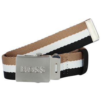 Boys Black Logo Belt