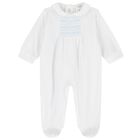 Baby Boys White Dot Babygrow, 1, hi-res