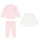 Younger Girls Pink & White Reversible Tracksuit Set, 1, hi-res