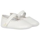 Baby Girls White Pre Walker Shoes, 2, hi-res