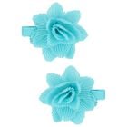 Girls Blue Flower Hairclips ( 2-Pack ), 2, hi-res