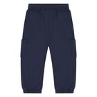 Younger Boys Blue & Beige Tiger Tracksuit Set, 1, hi-res