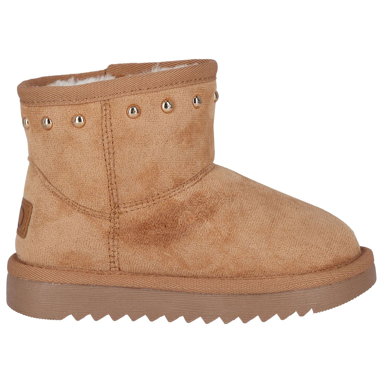 Girls Beige Logo Suede Boots, 1, hi-res image number null