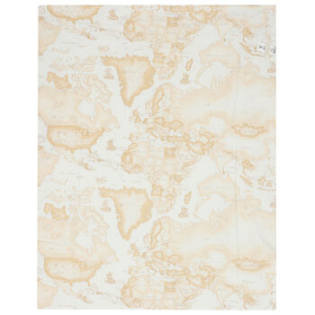 Ivory & Beige Geo Map Logo Blanket